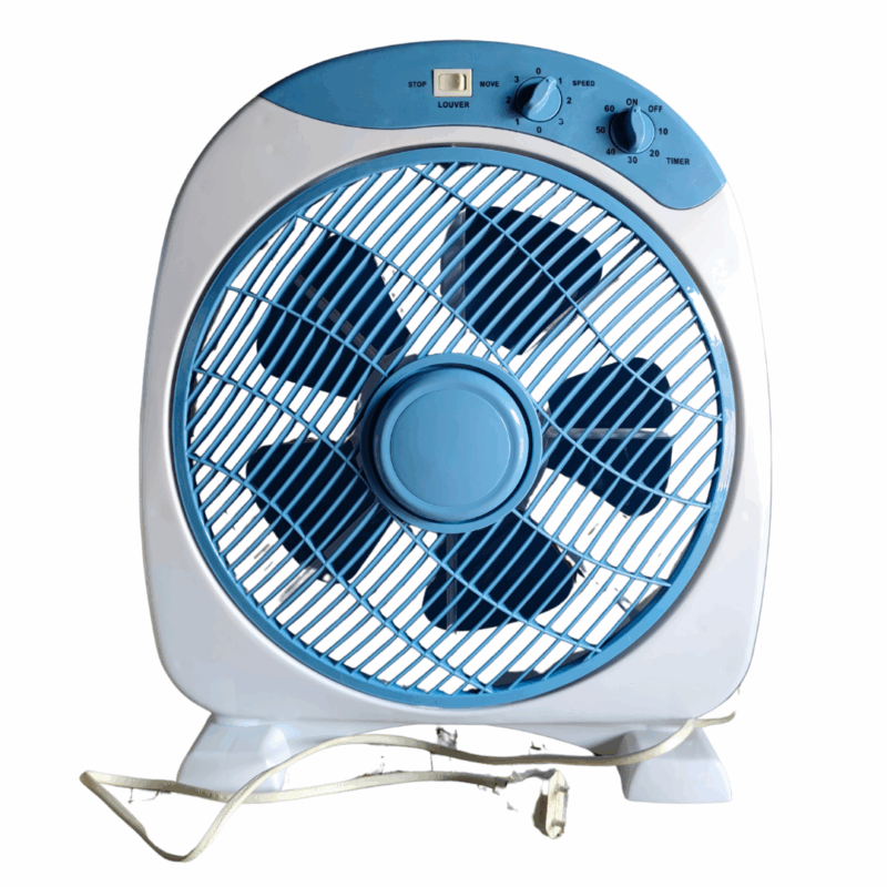 Suzika PB-12 Price Buster 12” Box Fan – 45W, 3 Speed Control, 5 Plastic Blades