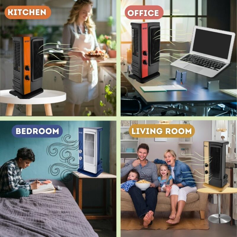 Orbit Oscillating Tower Fan Mini & Rechargeable Electric Chopper