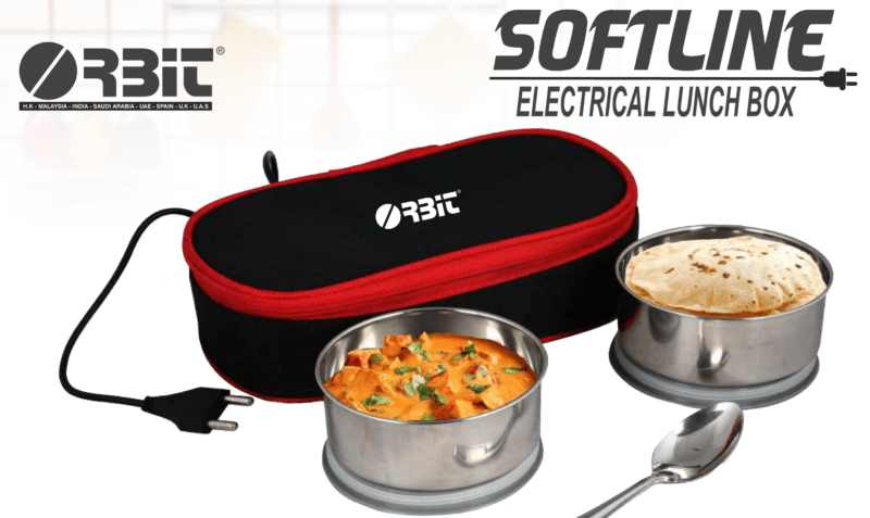 Orbit 740 ml 2 Compartments Electric Lunch Box  (Conduction Heat Lunch Box)