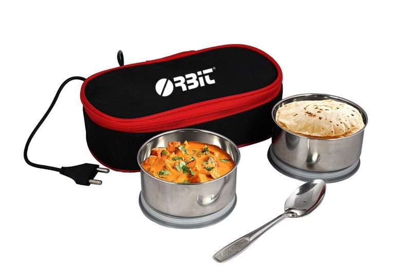 Orbit 740 ml 2 Compartments Electric Lunch Box  (Conduction Heat Lunch Box)
