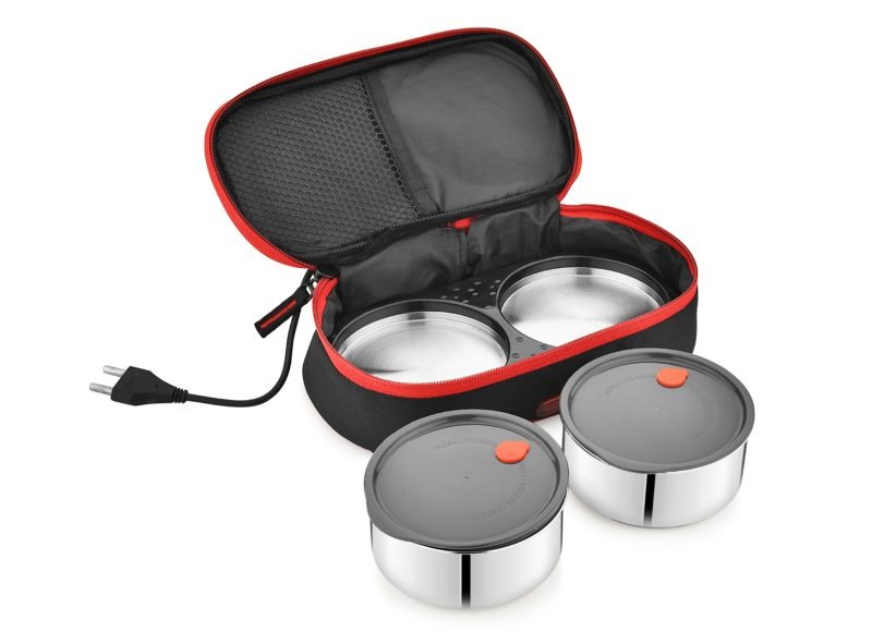 Orbit 740 ml 2 Compartments Electric Lunch Box  (Conduction Heat Lunch Box)