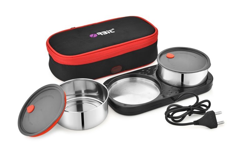 Orbit 740 ml 2 Compartments Electric Lunch Box  (Conduction Heat Lunch Box)
