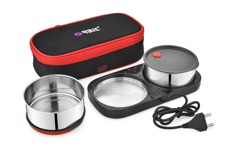 Orbit 740 ml 2 Compartments Electric Lunch Box  (Conduction Heat Lunch Box)