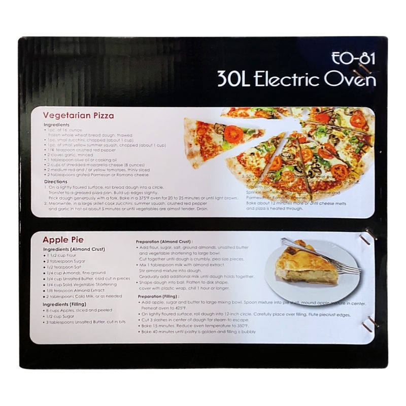Orbit EO-81 30L Electric Oven toaster and griller with Rotisserie and convection