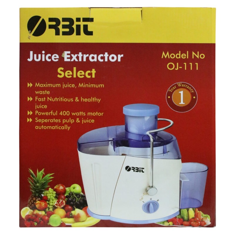 ORBIT OJ-111 Juice Extractor W 400 Juicer (1 Jar, White)