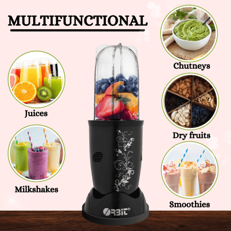 Orbit Bullet Mixer Grinder Blender with 2 Jars