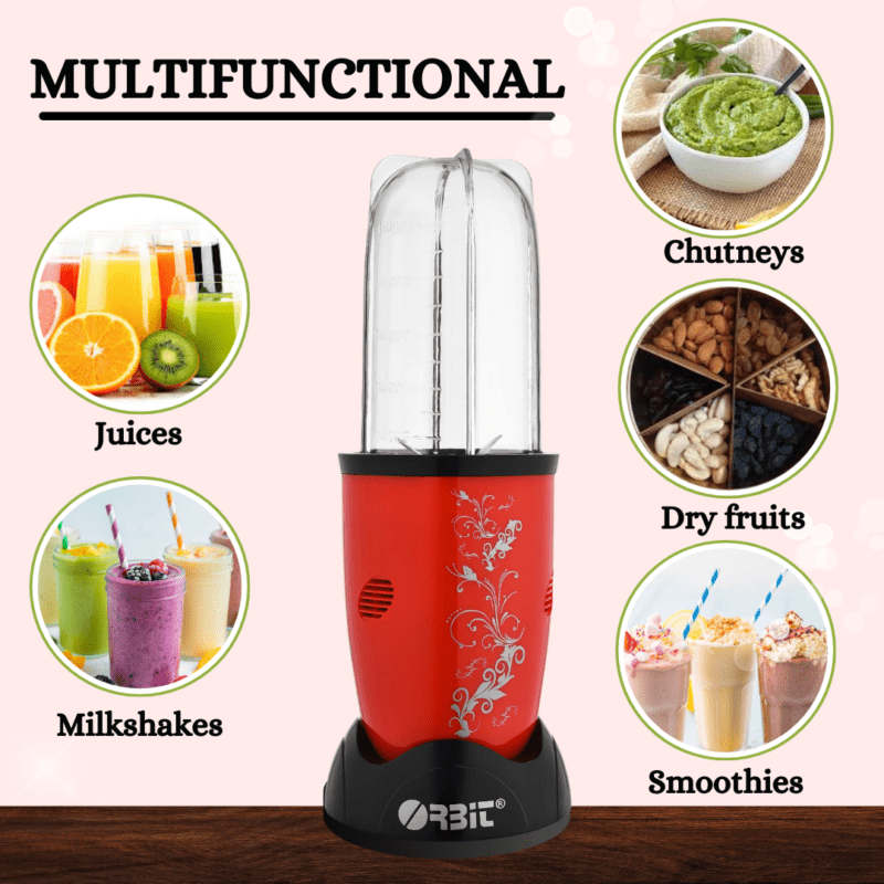 Orbit Bullet Mixer Grinder Blender with 2 Jars