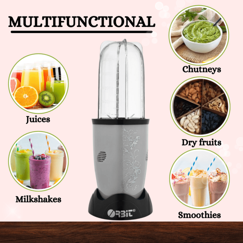 Orbit Bullet Mixer Grinder Blender with 2 Jars
