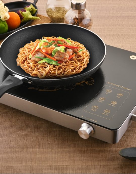 Orbit Infrared Induction Cooker (OIR-01), touch panel, 2200 Watts for all types of flat utensils can be used like glass, stainless steel, aluminium, ceramic etc. 1 year warranty