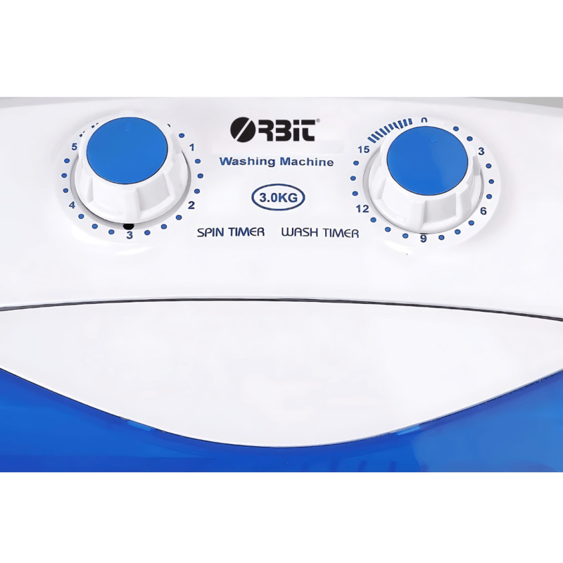 Orbit Electric Mini Portable Washing Machine with Spin Dryer Portable Single Tub Washer, 3 kg Single-Tub, For Baby Clothes and Small Items
