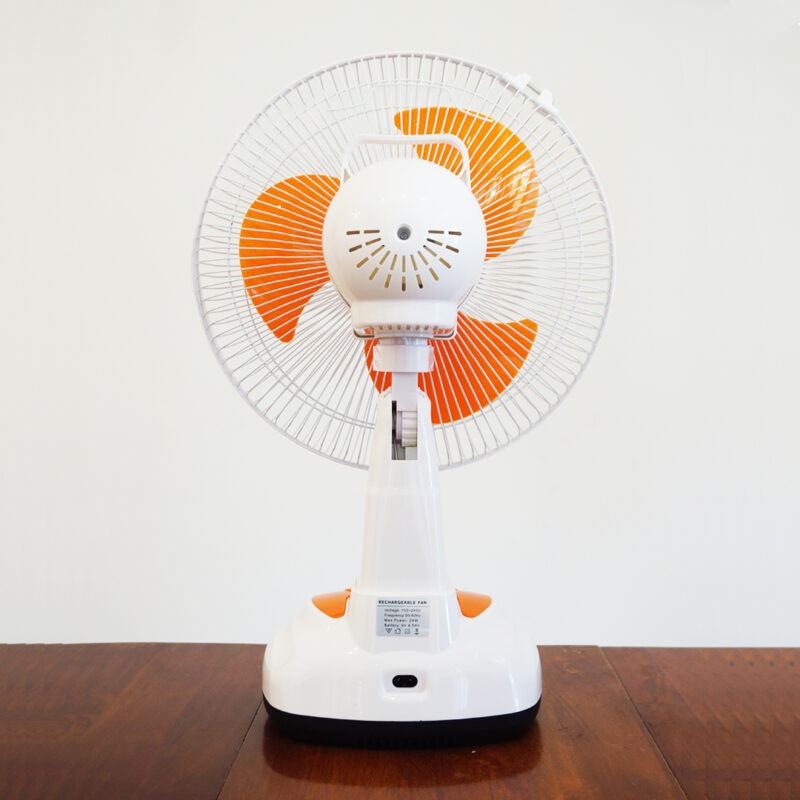 Orbit 12 inches Oscillating Rechargeable Table Fan With LED Light and 500 mm 3 Blades