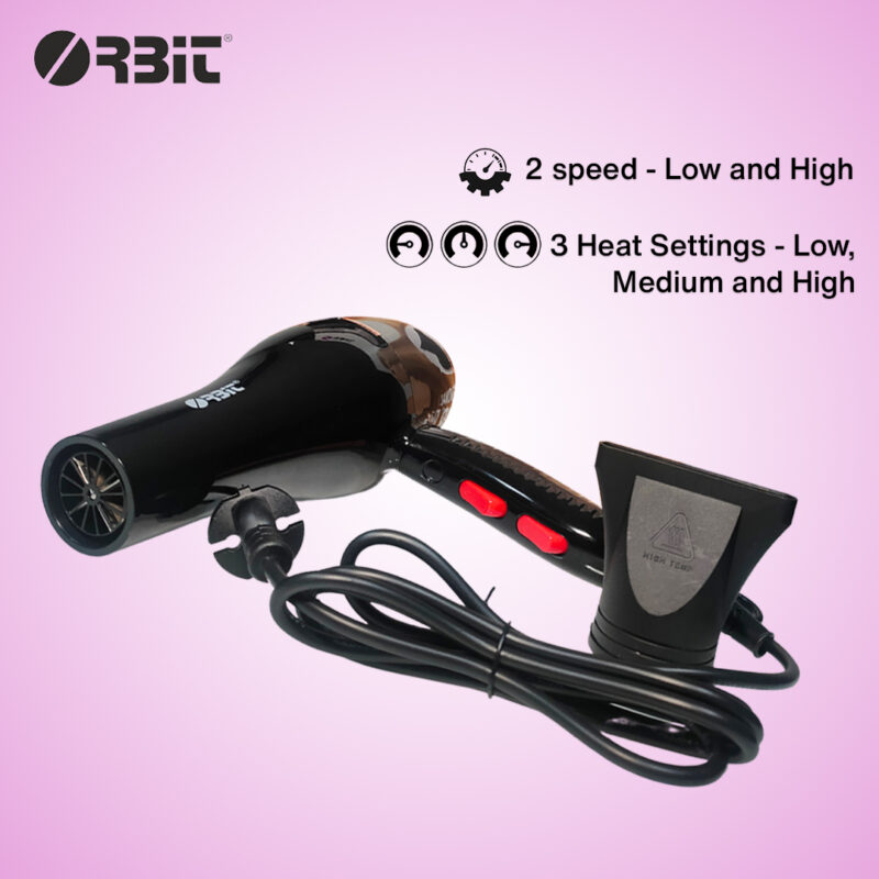 Orbit Professional Hair Dryer 2200 Watts with Overheat Protection