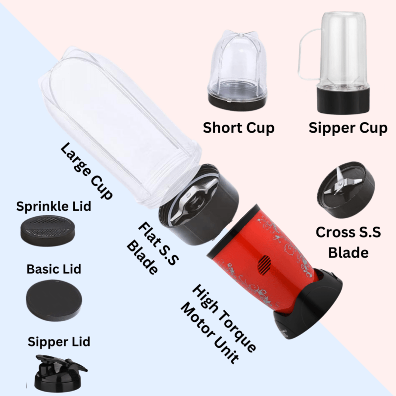 Orbit Bullet Mixer Grinder Blender with 3 Jars