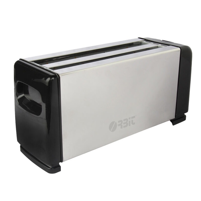 Orbit 4 slice Pop up Toaster, 1200 Watts, Stainless Steel, Cool Touch, Double-Sided Baking, Automatic Pop-Up, Slide-Out Crumb Tray