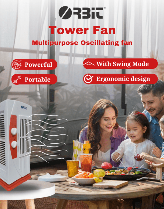 Orbit Multipurpose Oscillating Mini Tower Fan