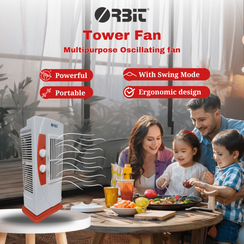 Orbit Multipurpose Oscillating Mini Tower Fan