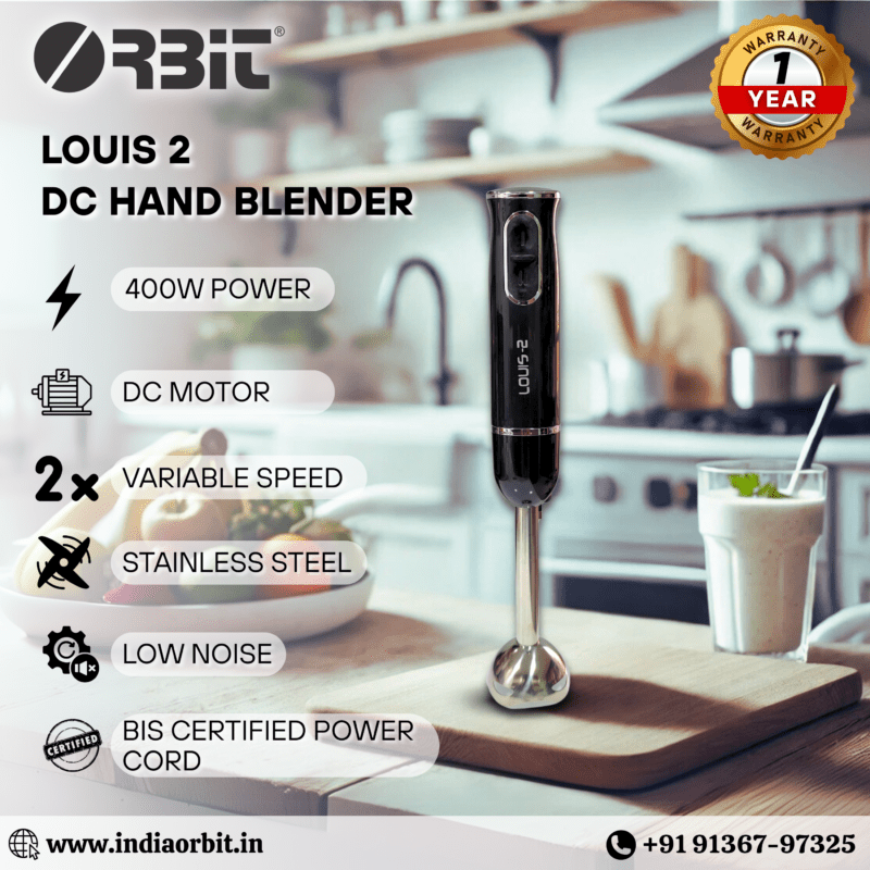 Orbit Louis 2 Electric Hand Blender – 400W Powerful DC Motor