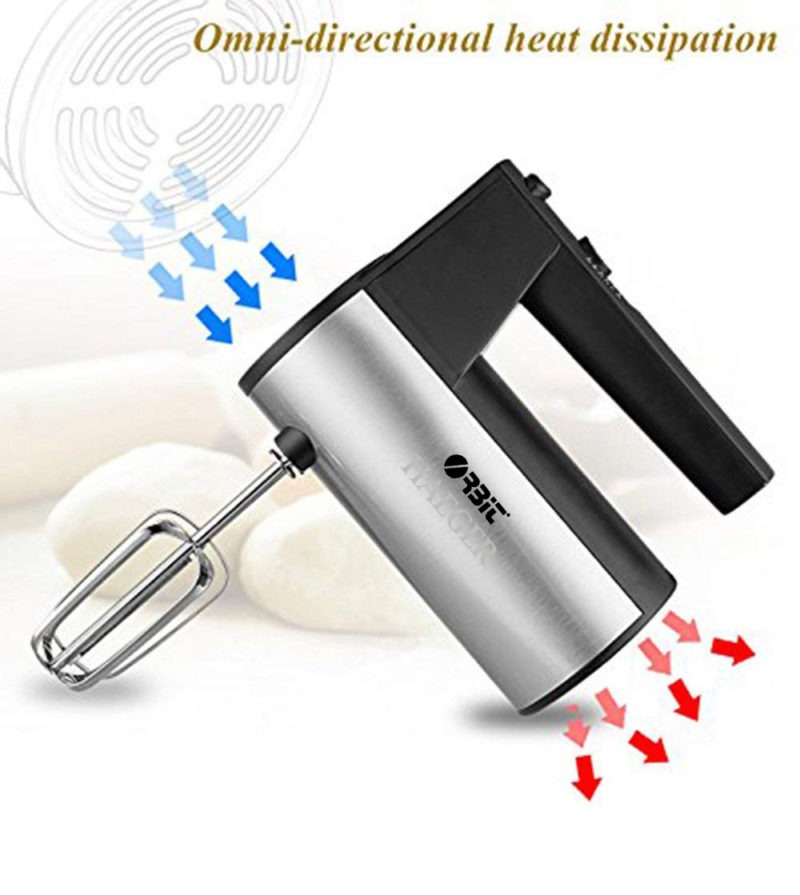 Orbit HG-6629 Electric Stainless Steel 450 Watt Hand Mixer