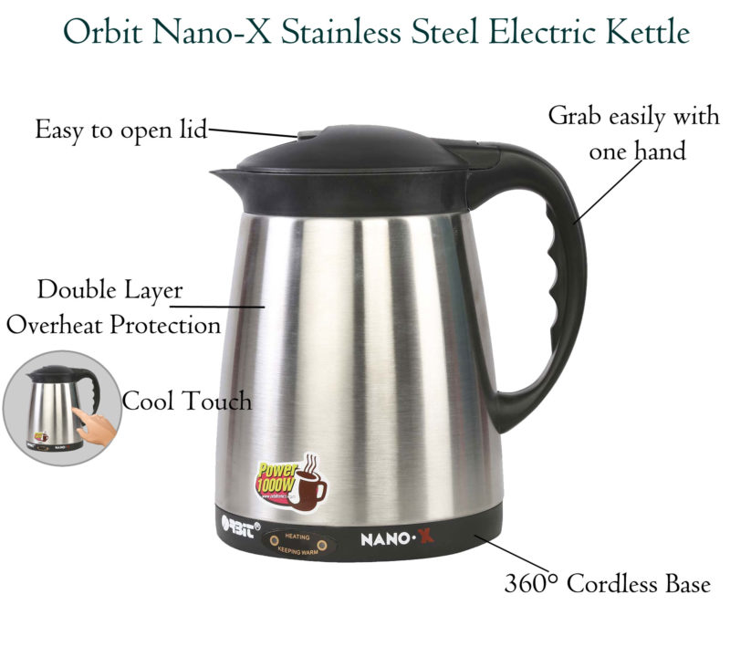 Orbit 1.2 Ltr nano x Electric Kettle