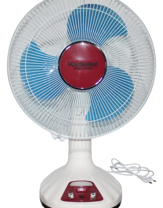 Kingshan Rechargeable Table fan with USB Cable and LED Light